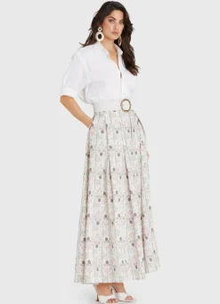 Aqua Blu Skirts|Bottoms^Annette Maxi Skirt (SAMPLE) Amaryllis