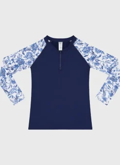 Aqua Blu Shop Teens (8-16)^Long Sleeve Rash Vest Azalea