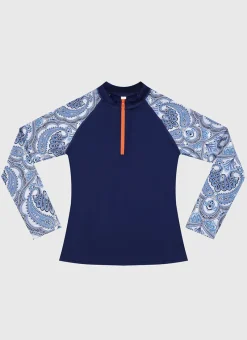 Aqua Blu Shop Teens (8-16)|Rashies^Long Sleeve Rash Vest Baroque