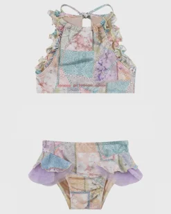 Aqua Blu Shop Juniors (3-7)|Sets^Halter Neck Bikini Set Brindle