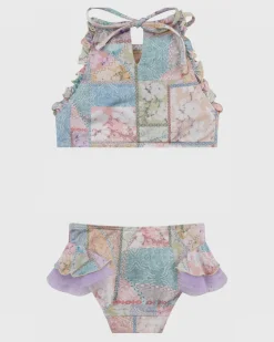 Aqua Blu Shop Juniors (3-7)|Sets^Halter Neck Bikini Set Brindle