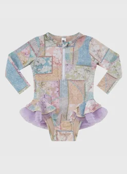 Aqua Blu Shop Infants (00-2)|One Pieces^Long Sleeve One Piece Brindle