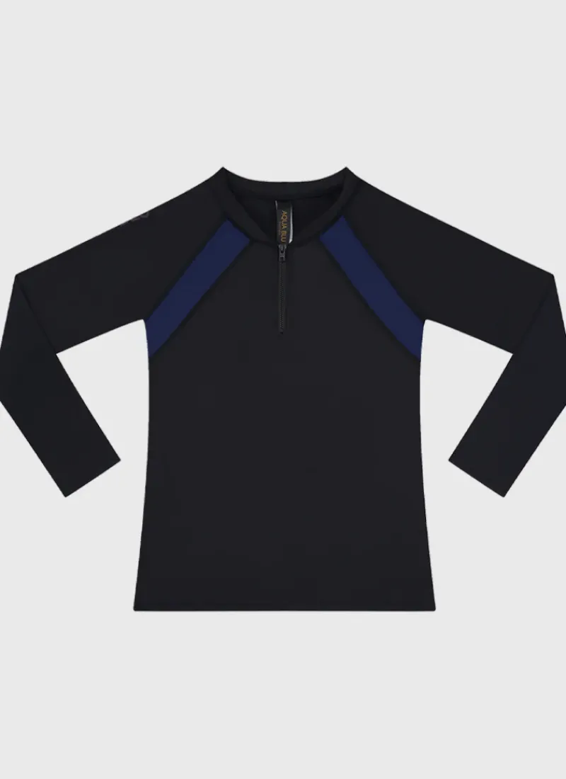 Aqua Blu Rashies^Building Blocks Long Sleeve Rash Vest