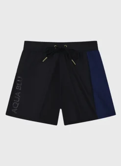 Aqua Blu Boardshorts|Bottoms^Building Blocks Lycra Swim Shorts