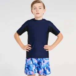 Aqua Blu Shop Teens (8-16)^Building Blocks Short Sleeve Rash Vest