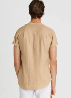 Aqua Blu Tops|Tops^Aaron Shirt Caramel