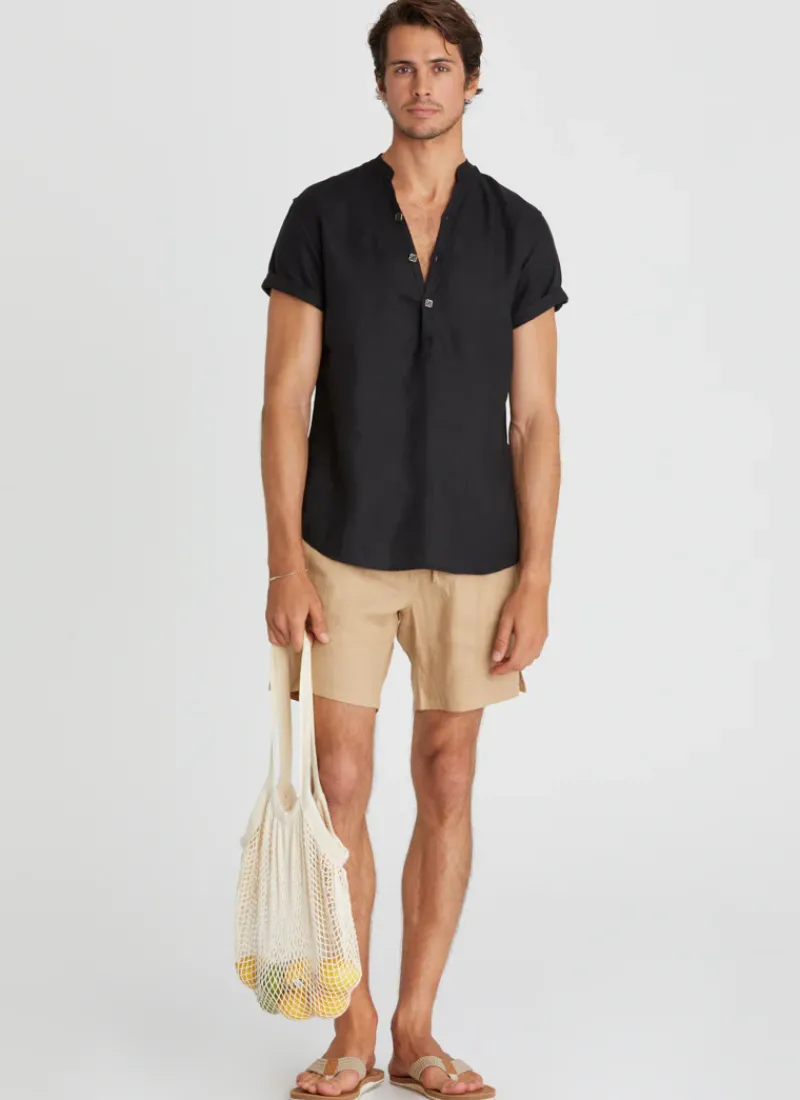 Aqua Blu Bottoms|Bottoms^Connor Shorts Caramel