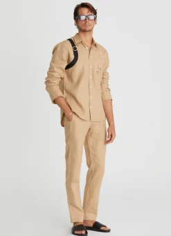 Aqua Blu Bottoms|Bottoms^Jake Pants Caramel