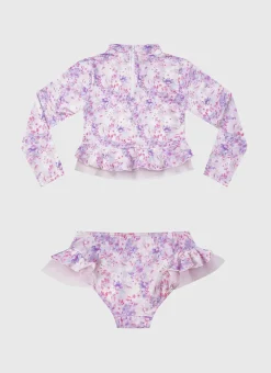 Aqua Blu Rashies|Sets^Long Sleeve Rash Vest Set Cherry Blossom