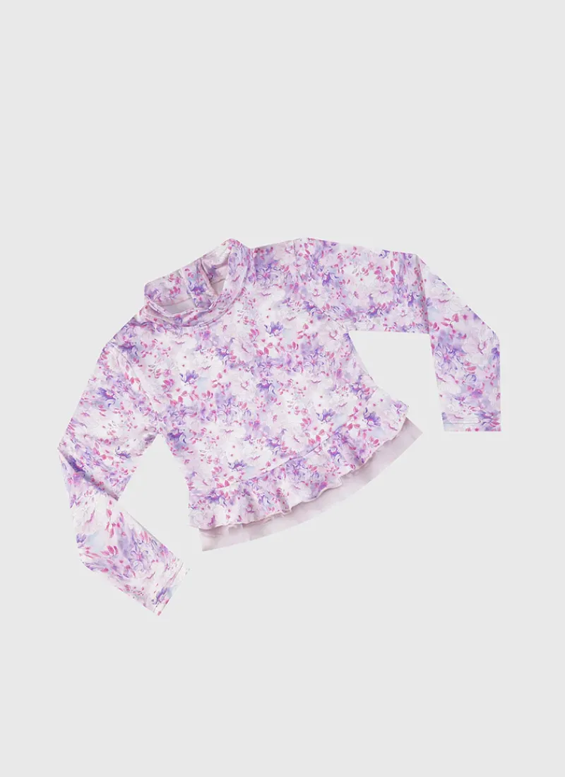 Aqua Blu Rashies|Sets^Long Sleeve Rash Vest Set Cherry Blossom