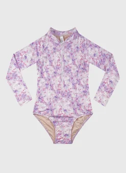 Aqua Blu Shop Teens (8-16)|One Pieces^Long Sleeve One Piece Cherry Blossom