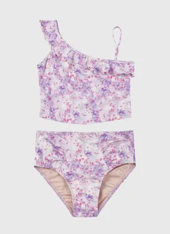 Aqua Blu Shop Teens (8-16)|Sets^One Shoulder Bikini Set Cherry Blossom