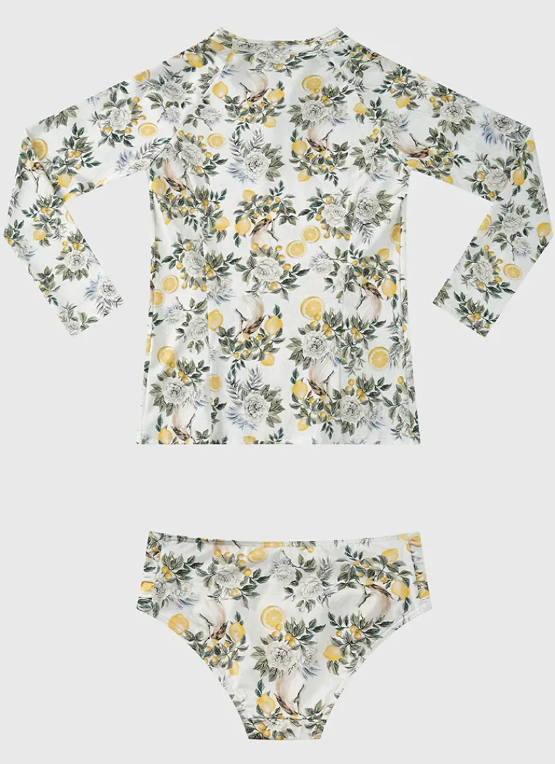 Aqua Blu Shop Juniors (3-7)|Rashies^Long Sleeve Rash Vest Set Clementine