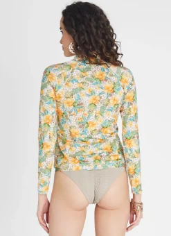 Aqua Blu Rash Guards|Tops^Hayley Rash Guard Dahlia