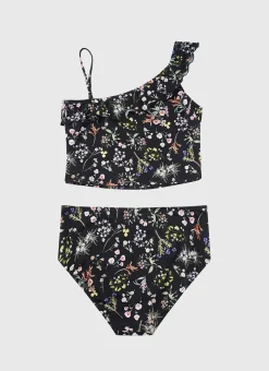 Aqua Blu Shop Teens (8-16)|Sets^One Shoulder Bikini Set Dandelion