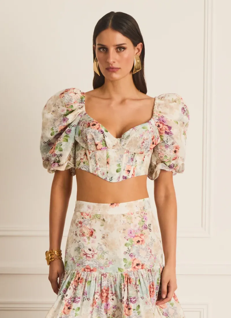 Aqua Blu Tops^Dani Corset Dianthus