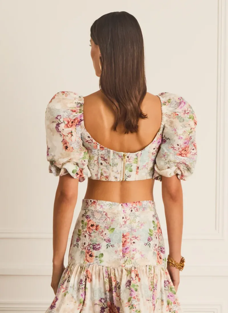 Aqua Blu Tops^Dani Corset Dianthus