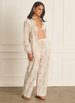 Aqua Blu Bottoms^Resort Pants Dianthus