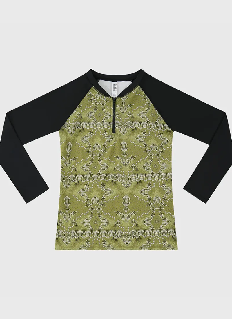 Aqua Blu Shop Teens (8-16)^Long Sleeve Rash Vest Driftwood