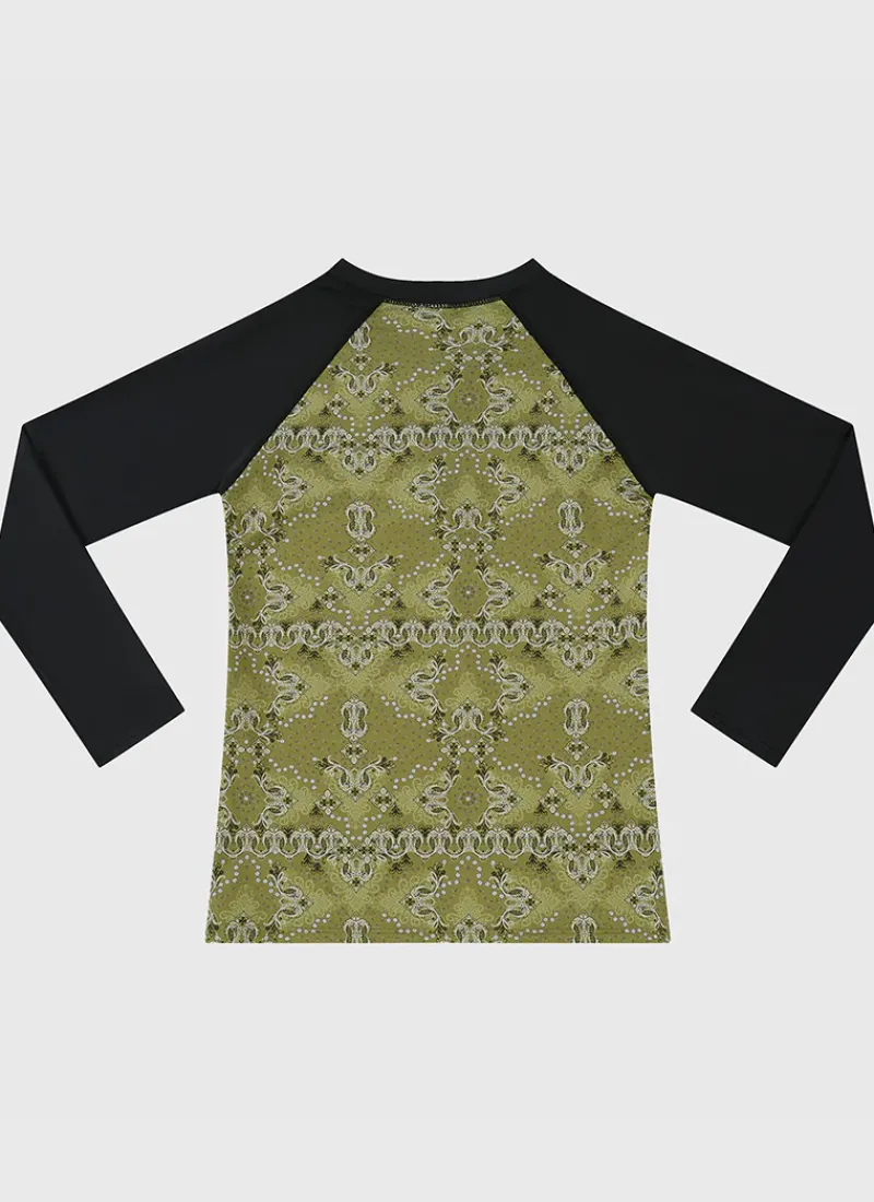 Aqua Blu Shop Teens (8-16)^Long Sleeve Rash Vest Driftwood