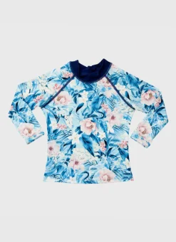 Aqua Blu Shop Infants (00-2)^Long Sleeve Rash Vest (SAMPLE) Everglade