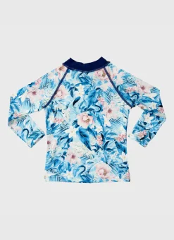 Aqua Blu Shop Infants (00-2)^Long Sleeve Rash Vest (SAMPLE) Everglade