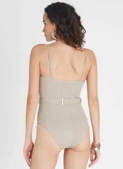 Aqua Blu One Pieces^Fawn Hannah One Piece Beige