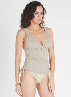 Aqua Blu Singlet Tankini|Tops^Fawn Katie Tankini Beige