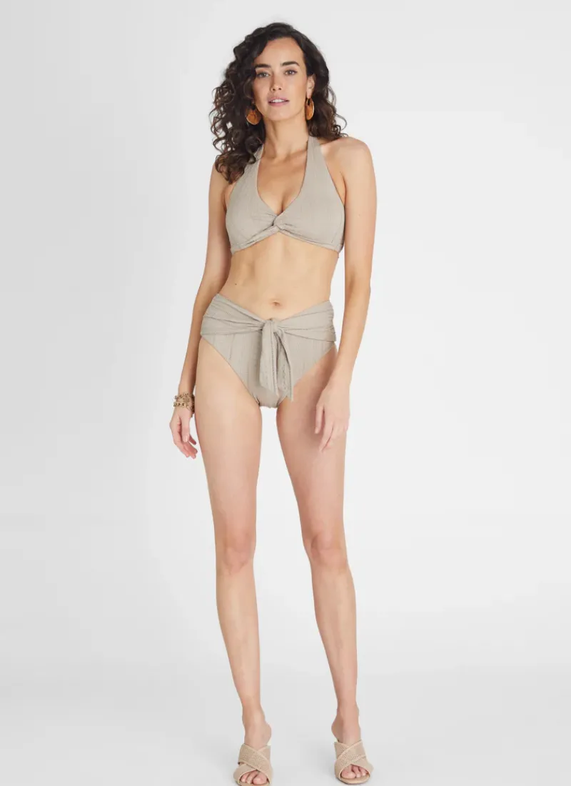 Aqua Blu Bottoms^Fawn Margot High Waist Pant Beige