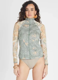 Aqua Blu Rash Guards|Tops^Hayley Rash Guard Floret