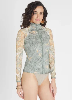 Aqua Blu Rash Guards|Tops^Hayley Rash Guard Floret