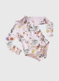 Aqua Blu Shop Juniors (3-7)|One Pieces^Long Sleeve One Piece Flutter