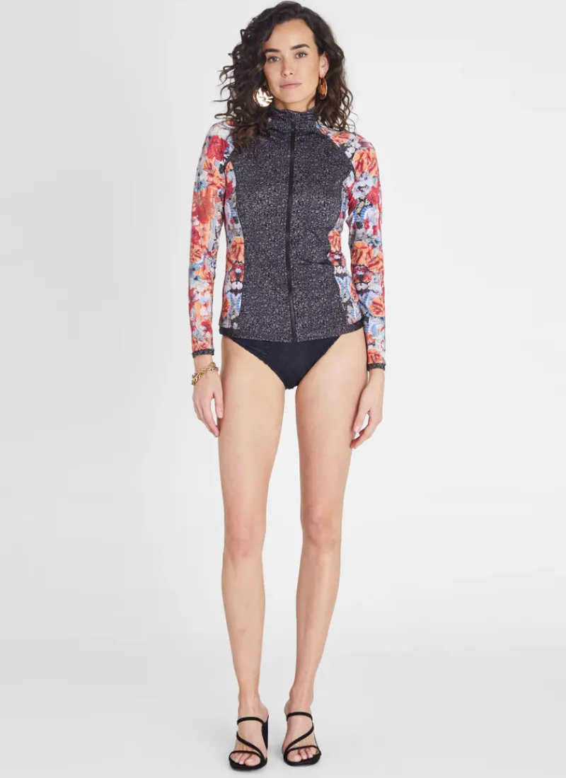 Aqua Blu Rash Guards|Tops^Hayley Rash Guard Gardenia