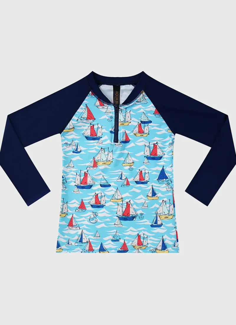 Aqua Blu Shop Juniors (3-7)|Rashies^Long Sleeve Rash Vest Helm
