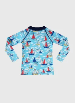 Aqua Blu Rashies^Helm Long Sleeve Rash Vest