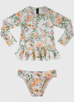 Aqua Blu Shop Juniors (3-7)|Rashies^Long Sleeve Rash Vest Set Honeysuckle