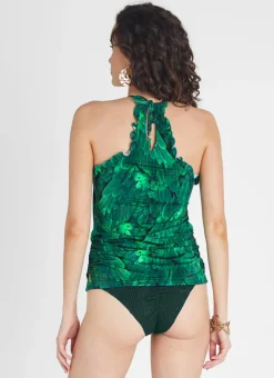 Aqua Blu Singlet Tankini|Tops^Lawley Tankini Hummingbird