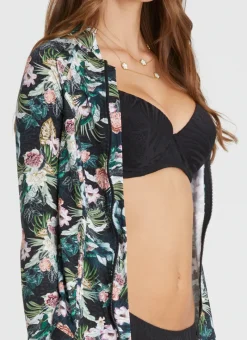 Aqua Blu Rash Guards|Tops^Lyla Rash Guard Lisanthus