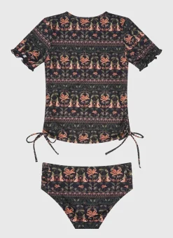 Aqua Blu Shop Juniors (3-7)|Rashies^Short Sleeve Rash Vest Set Luxor