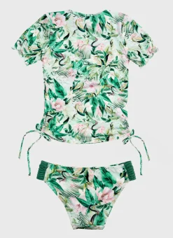 Aqua Blu Shop Juniors (3-7)|Rashies^Short Sleeve Rash Vest Set Marabou