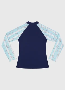 Aqua Blu Rashies^Long Sleeve Rash Vest Mariner