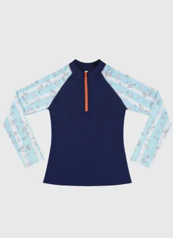 Aqua Blu Shop Teens (8-16)|Rashies^Long Sleeve Rash Vest Mariner