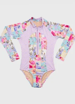 Aqua Blu Shop Juniors (3-7)|One Pieces^Long Sleeve One Piece Meadow