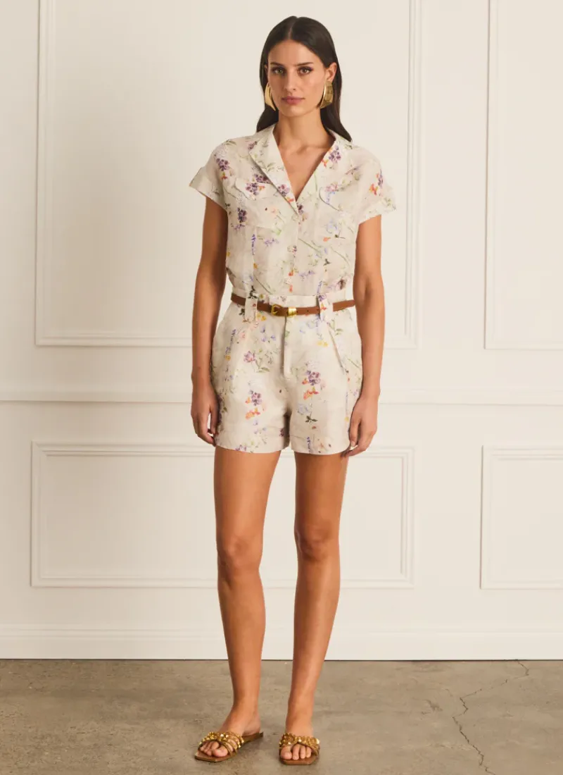 Aqua Blu Bottoms^Kelly Shorts Moonflower