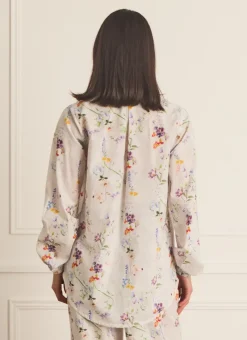 Aqua Blu Tops^Odilia Beach Shirt Moonflower