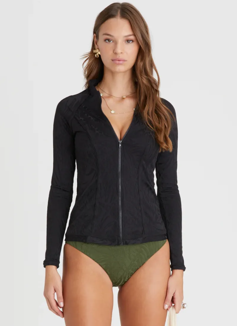 Aqua Blu Tops|Rash Guards^Lyla Rash Guard (SAMPLE) Nero