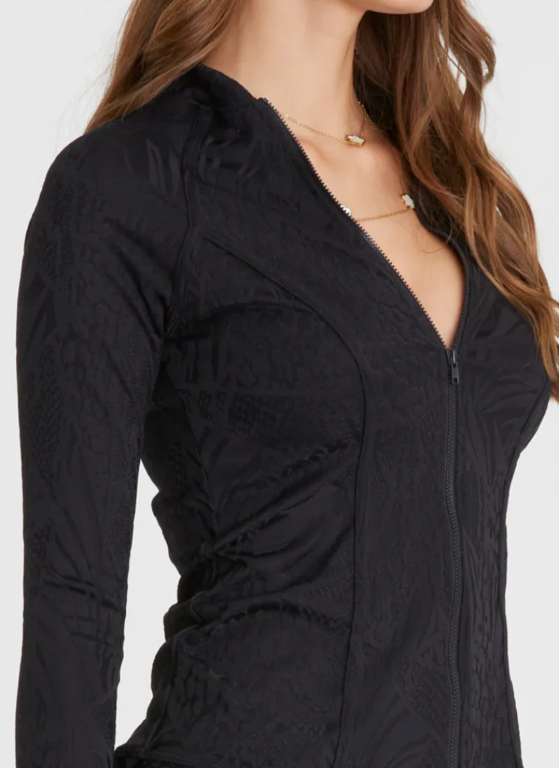 Aqua Blu Tops|Rash Guards^Lyla Rash Guard (SAMPLE) Nero