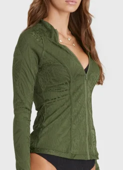 Aqua Blu Rash Guards|Tops^Lyla Rash Guard Olive