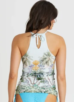 Aqua Blu Singlet Tankini|Tops^Lawley Tankini Palmilla