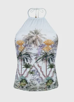 Aqua Blu Singlet Tankini|Tops^Lawley Tankini Palmilla